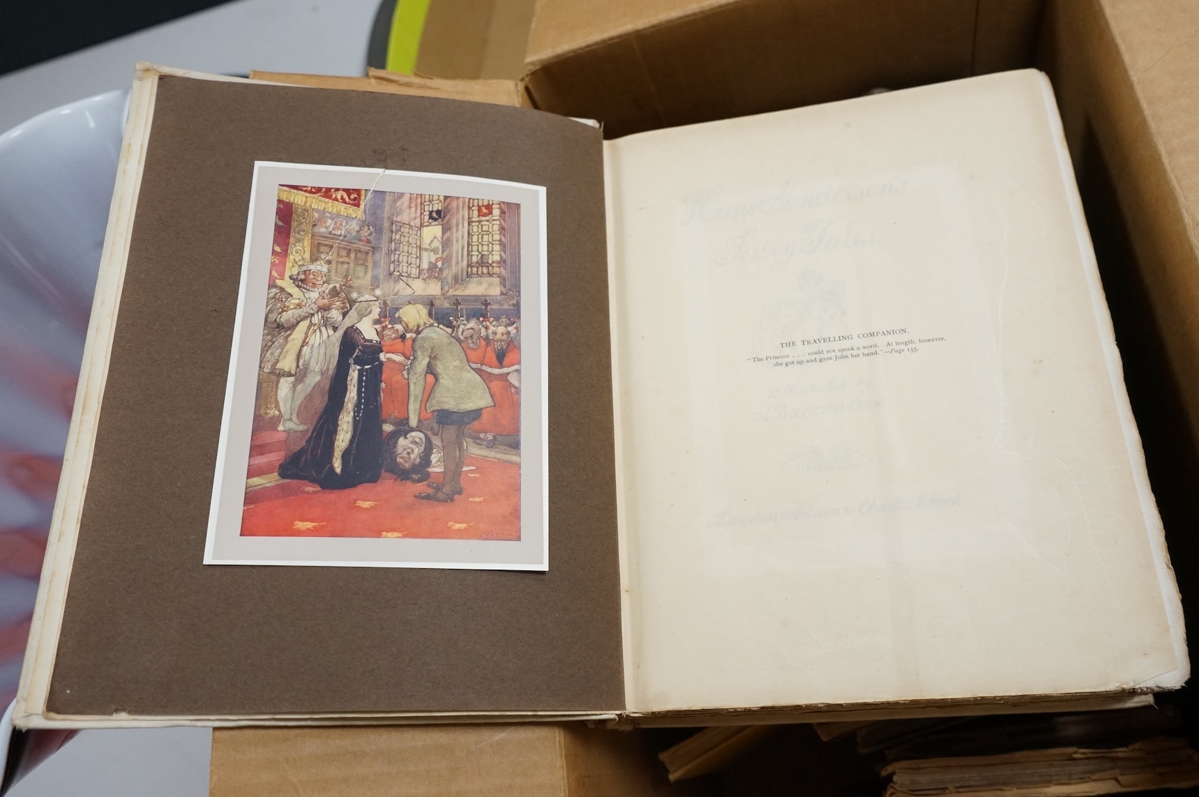 Andersen, Hans Christian - Fairy Tales. De Luxe Edition (of 250 numbered copies). coloured mounted plates and other illus. (by A. Duncan Carse); original coloured pictorial cloth, gilt top, roy. 8vo. 1912; Yeats, William
